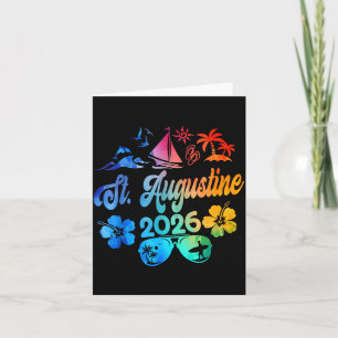 St. Augustine Florida 2026 Vacation Tie Dye Summer Card