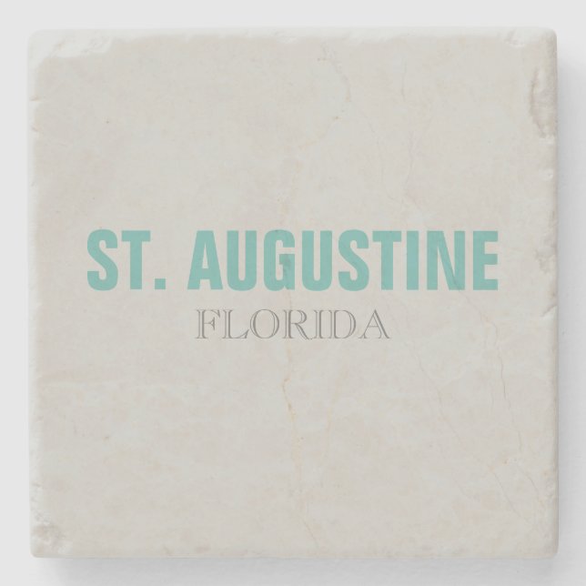 St. Augustine Florida Beach Style Stone Coaster (Front)