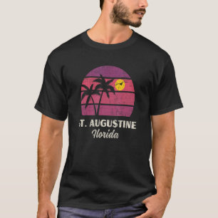 St Augustine Florida Beach Vacation Retro Summer V T-Shirt
