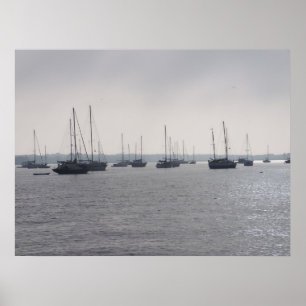 St. Augustine Florida Boats on the ocean poster FL