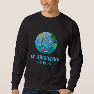 St Augustine Florida Colorful Stained Glass With Sweatshirt