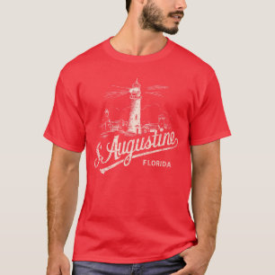 St Augustine Florida Lighthouse Vintage Artwork fu T-Shirt