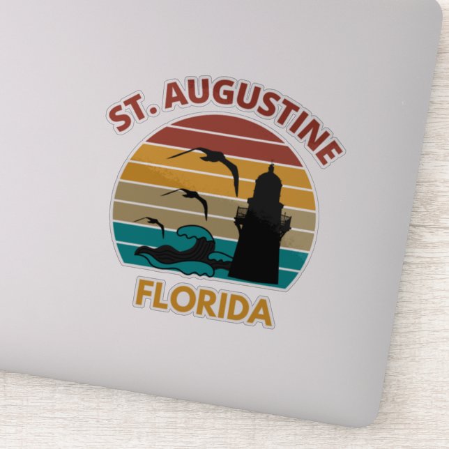 St Augustine Florida Retro Sunset Design (Detail)