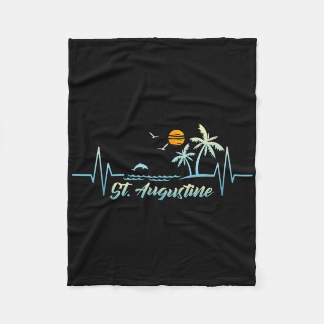 St. Augustine Florida Souvenir Spring Break St. Au Fleece Blanket (Front)