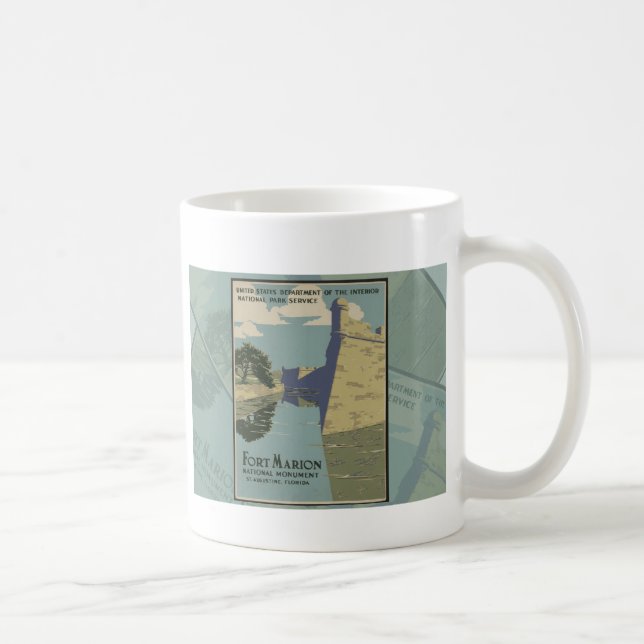 St. Augustine Florida Spanish Fort Poster Coffee Mug (Right)