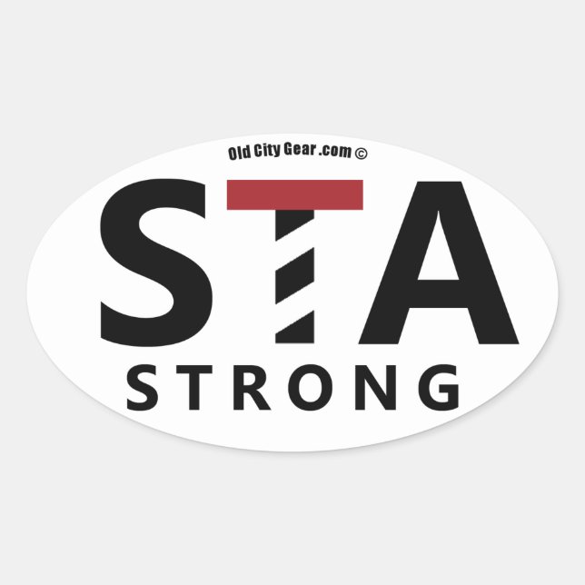 St. Augustine, Florida - STA STRONG Oval Sticker (Front)