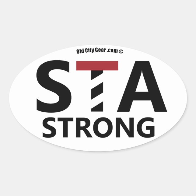 St. Augustine, Florida - STA STRONG Oval Sticker (Front)