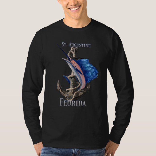 St Augustine Florida Swordfish Marlin Ocean Fishin T-Shirt (Front)