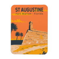 St Augustine Florida Travel Art Vintage