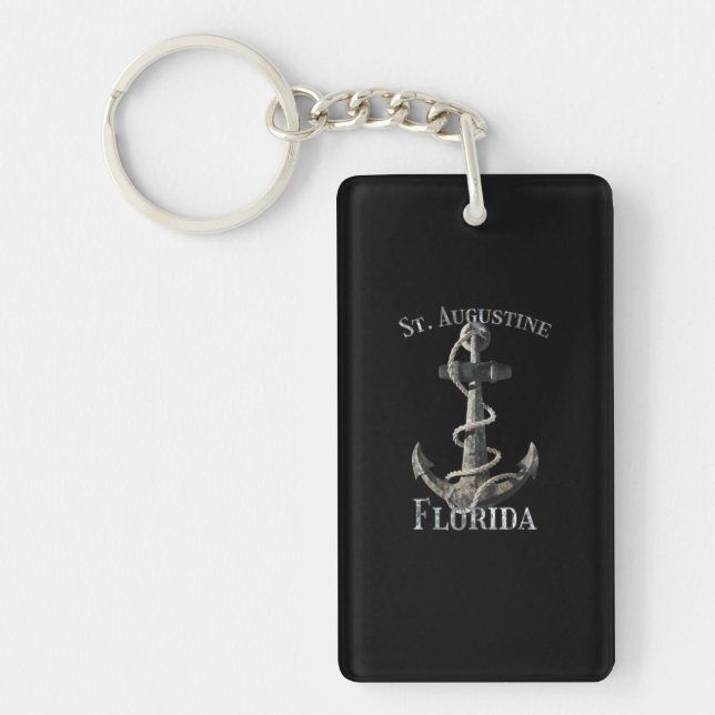 St. Augustine Florida Vacation Nautical Anchor Sai Keychain (Front)
