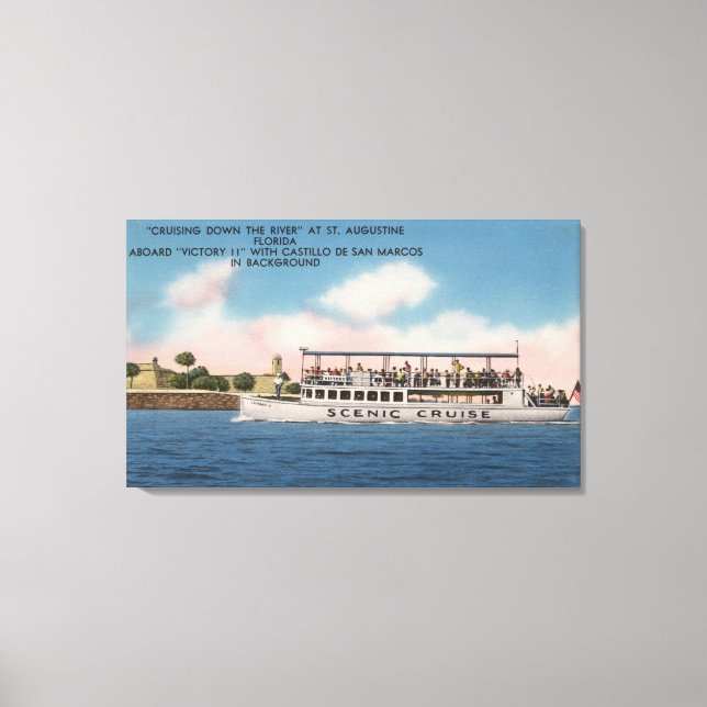 St. Augustine, Florida - View of Victory Canvas Print (Front)