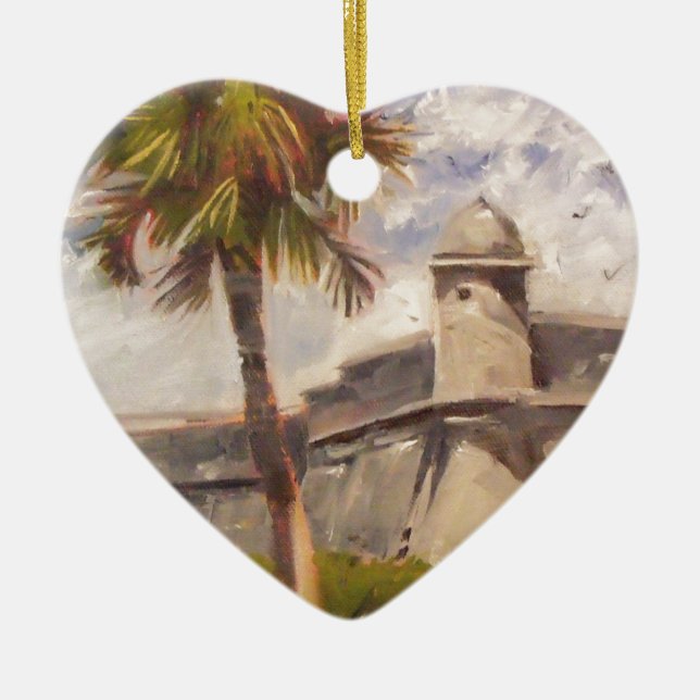 St. Augustine Fort - Castillo de san Marcos Ceramic Ornament (Front)