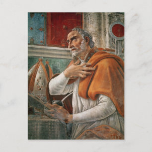 St. Augustine in his Cell, c.1480 Postcard