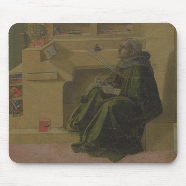 St. Augustine in his Study (predella of the Barbad Mouse Pad (Front)