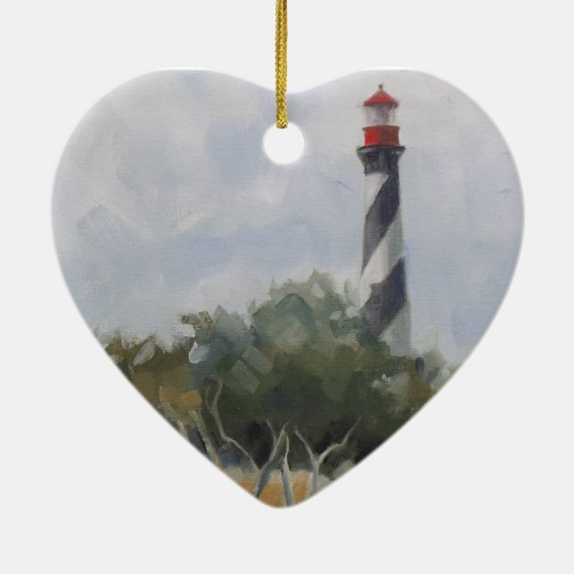St. Augustine Lighthouse Ceramic Ornament (Back)