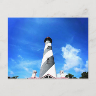 St. Augustine Lighthouse Dramatic Upward View Flor Postcard