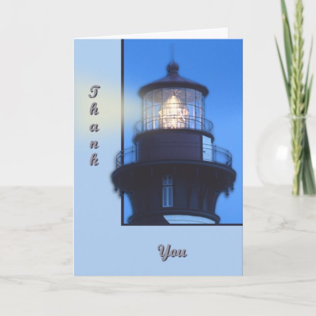 St Augustine Lighthouse Thank You Card (Front)