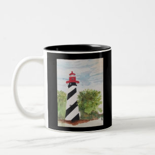St Augustine Lighthouse Two-Tone Coffee Mug