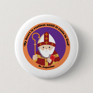 St. Augustine of Hippo 2 Inch Round Button