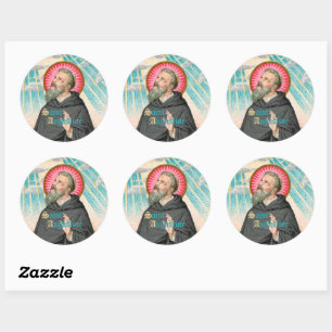 St. Augustine of Hippo (SAU 047; detail) Classic Round Sticker