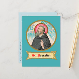 St. Augustine of Hippo (SAU 047; detail) Postcard