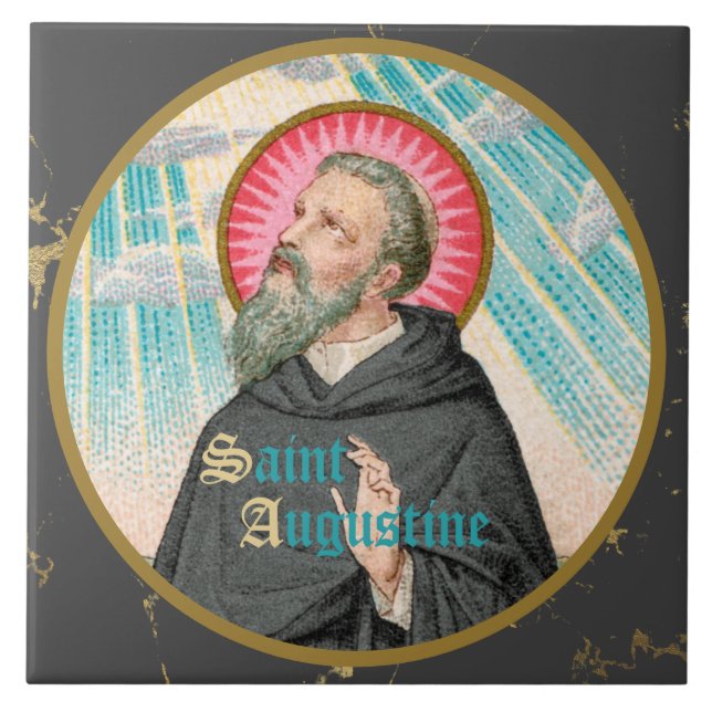 St. Augustine of Hippo (SAU 047; detail) Tile (Front)