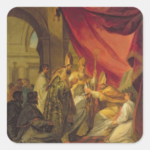 St. Augustine  ordained as the Bishop Square Sticker