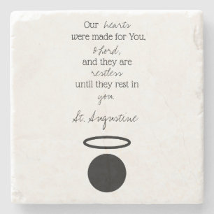 St. Augustine Quote Stone Coaster