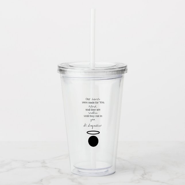 St. Augustine Quote Tumbler (Front)