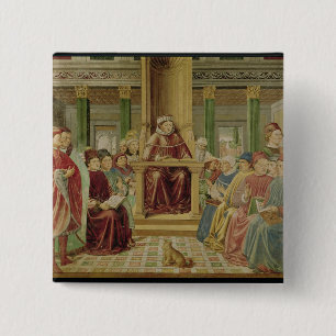 St. Augustine Reading Rhetoric 2 Inch Square Button