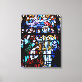 St. Augustine Stained Glass Canvas Print