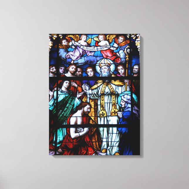 St. Augustine Stained Glass Canvas Print (Front)