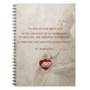 St. Augustine To Fall in Love Catholic Quote  Notebook