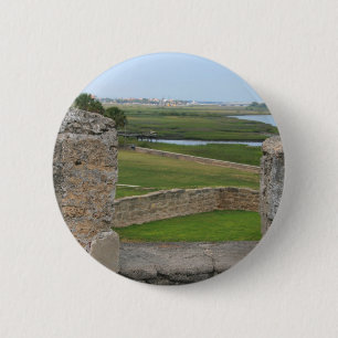 St Augustine view from castle 2 Inch Round Button