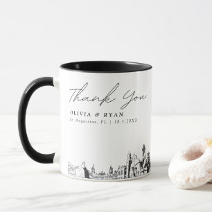 St. Augustine Wedding Custom Personalized Coffee Mug