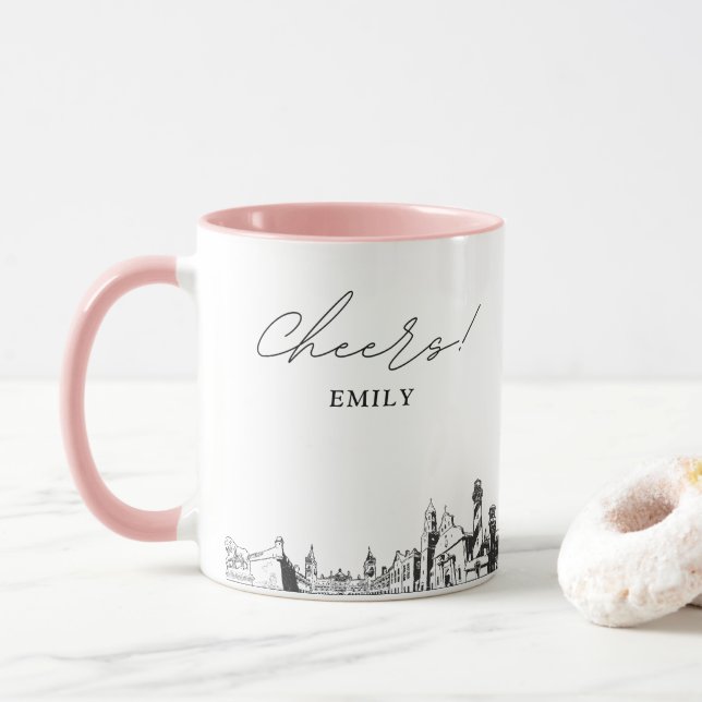 St. Augustine Wedding Personalized Coffee Mug (With Donut)