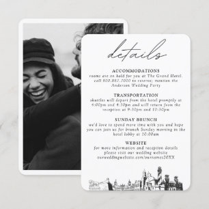 St Augustine Wedding Small Vertical Details Enclosure Card
