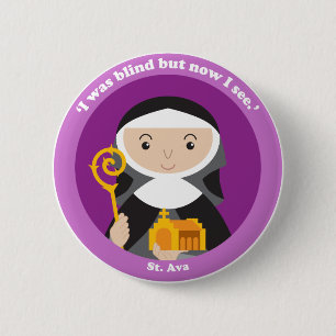 St. Ava 2 Inch Round Button