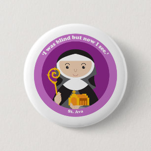 St. Ava 2 Inch Round Button
