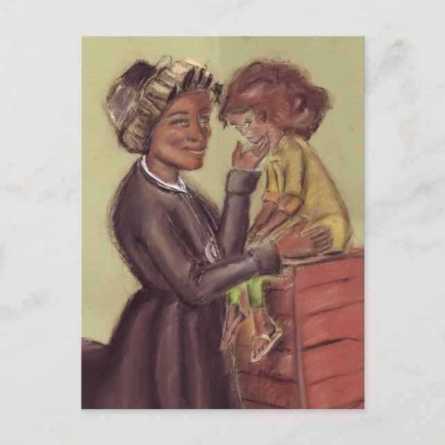 St Bakhita and Child Postcard (Front)