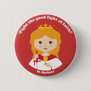 St. Barbara 2 Inch Round Button