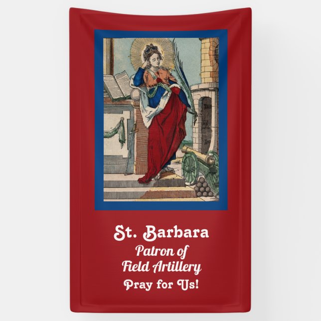 St. Barbara avec Artillerie (M 007) Bannière 2 (Vertical)