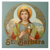 St. Barbara (BK 001) Ceramic Tile 1