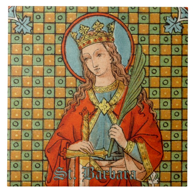St. Barbara  (JP 01) Ceramic Tile 1 (Front)