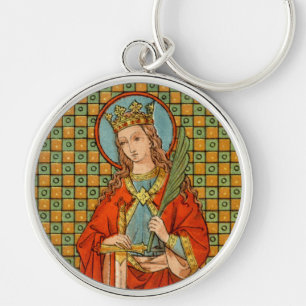 St. Barbara  (JP 01) Round Metal Keychain
