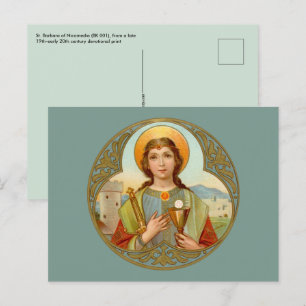 St. Barbara of Nicomedia (BK 001) Horizontal Postcard