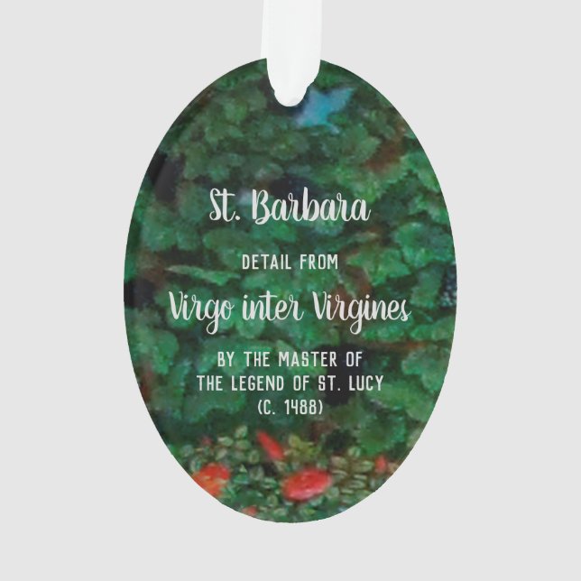 St Barbara of Nicomedia (detail; M 070) Ornament (Back)