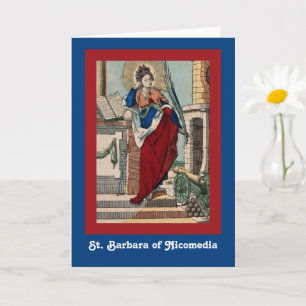 St. Barbara with Artillery (M 007) Blank Greeting Card