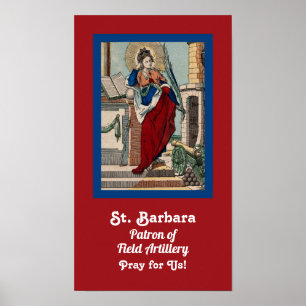 St. Barbara with Artillery (M 007) Poster