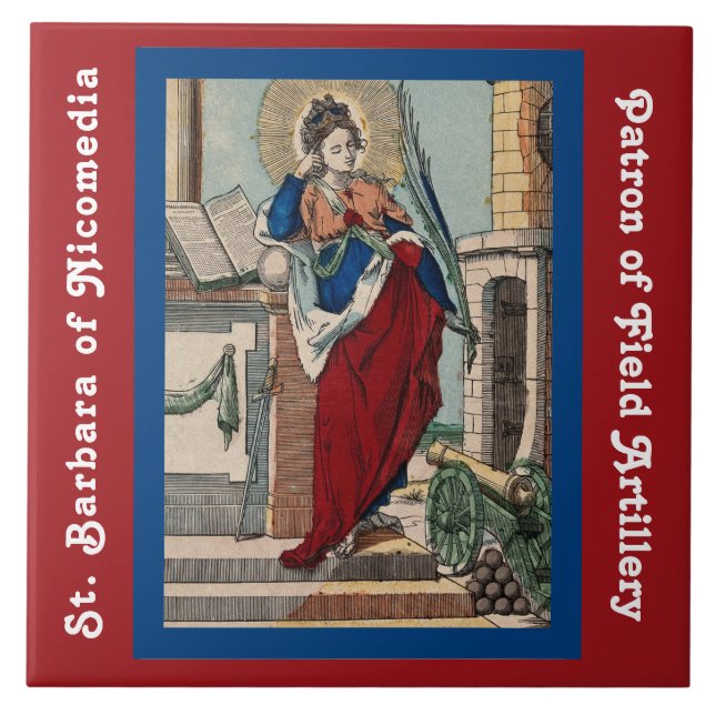St. Barbara with Artillery (M 007) Tile 2 (Front)